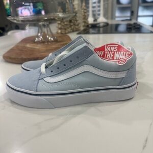 Vans Sky Blue Canvas Shoes with White Trim